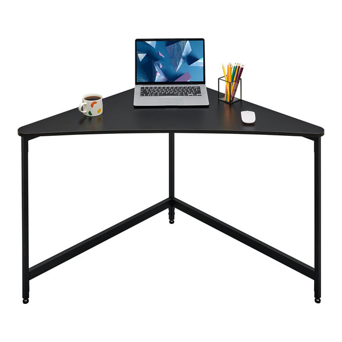 Latitude Run® Industrial Corner Desk Triangle Computer Desk For Small